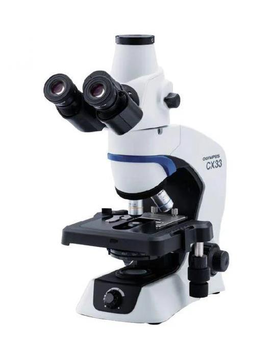 Brand New Olympus CX33 Trinocular Microscope 4x & 10x & 40x w/ ONE YEAR Warranty