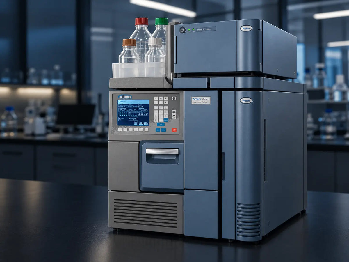 Blue Waters Alliance e2695 HPLC system with 2998 PDA detector in a laboratory